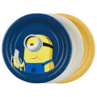 45pz -Coordinato tavola festa MINIONS - piatti, bicchieri, tovaglioli, tovaglia - 12 ospiti