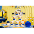45pz -Coordinato tavola festa MINIONS - piatti, bicchieri, tovaglioli, tovaglia - 12 ospiti