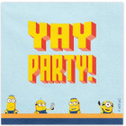 45pz -Coordinato tavola festa MINIONS - piatti, bicchieri, tovaglioli, tovaglia - 12 ospiti