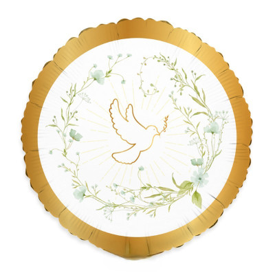 Pallone stampa colomba Prima Comunione Confirmation - PALLONCINO 45cm - gonfiabile ad elio