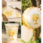 Coordinato feste tavola PRIMA COMUNIONE HOLY calice piatti bicchieri tovaglioli