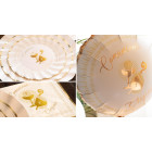 Coordinato feste tavola COMUNIONE e CRESIMA - ORO - piatti bicchieri tovaglioli