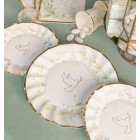 Coordinato tavola CONFIRMATION 1° Comunione, Confessione Pasqua Colomba  piatti bicchieri tovaglioli