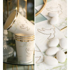 Coordinato tavola CONFIRMATION 1° Comunione, Confessione Pasqua Colomba  piatti bicchieri tovaglioli