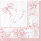 16 Tovaglioli in carta BENVENUTA - rosa - 25x25cm - Tovagliolini da dessert