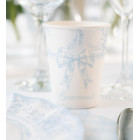 Coordinato tavola BENVENUTO celeste bambino bimbo piatti bicchieri tovaglioli