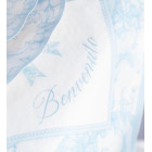 Coordinato tavola BENVENUTO celeste bambino bimbo piatti bicchieri tovaglioli