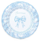 Coordinato tavola BENVENUTO celeste bambino bimbo piatti bicchieri tovaglioli