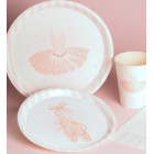 Kit coordinato tavola BALLERINA danza classica - piatti bicchieri tovaglioli