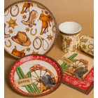Kit coordinato tavola COWBOY Country Western - piatti bicchieri tovaglioli