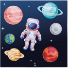 Coordinato tavola SPAZIO PIANETI feste bambini piatti bicchieri tovaglioli