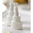 Set 24 bolle di sapone torta con cuore17ml per matrimoni comunioni