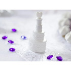 Set 24 bolle di sapone torta con cuore17ml per matrimoni comunioni