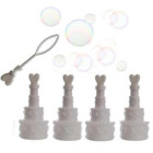 Set 24 bolle di sapone torta con cuore17ml per matrimoni comunioni