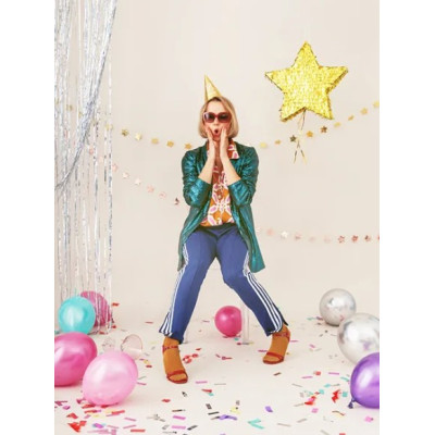 6 CAPPELLINI compleanno 18 anni  in carta 18 th Birthday ORO lucido e bianco