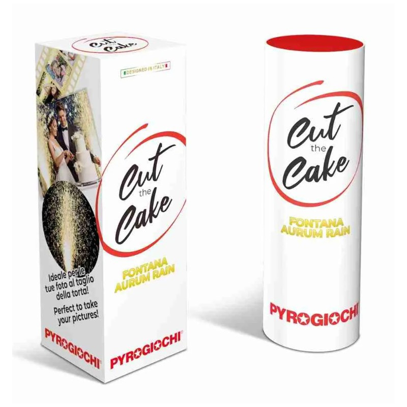 Fontana capodanno FONTANA CUT the CAKE AURUM RAIN - scintille oro durata 50 sec.