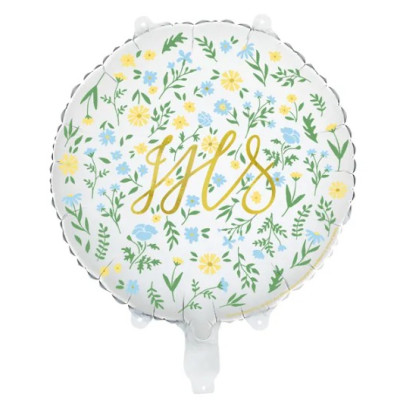 Pallone PALLONCINO in Foil Mylar PRIMA COMUNIONE IHS- gonfiabile ad aria o ad elio 45 cm