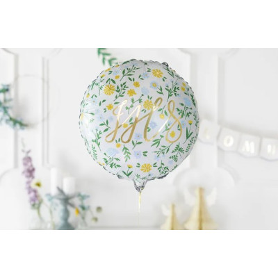 Pallone PALLONCINO in Foil Mylar PRIMA COMUNIONE IHS- gonfiabile ad aria o ad elio 45 cm