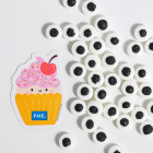 Decorazioni MINI OCCHI - 7 mm in ZUCCHERO SPRINKLE MIX per torte dolci - 25g