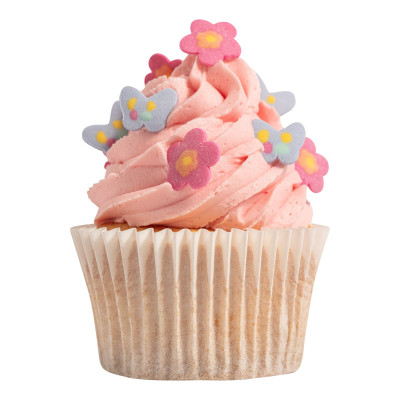 Decorazioni FARFALLE e FIORI - 16 mm in ZUCCHERO SPRINKLE MIX per torte dolci - 25g