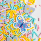 Decorazioni FARFALLE e Bastoncini ZUCCHERO SPRINKLE MIX per torte dolci - 57g