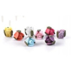 1 Mini rosa zucchero con foglia di colore assortito 1 cm