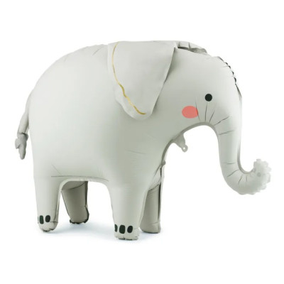 PALLONCINO pallone in foil Mylar a forma di ELEFANTE grigio 91x61cm