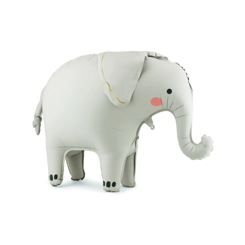 PALLONCINO pallone in foil Mylar a forma di ELEFANTE grigio 91x61cm
