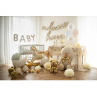 Pallone PALLONCINO orso ORSETTO crema e fiocco oroo - per party 75x84 cm