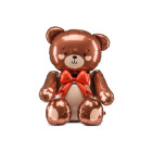 Pallone PALLONCINO orso ORSETTO e fiocco rosso - per party amore 75x84 cm