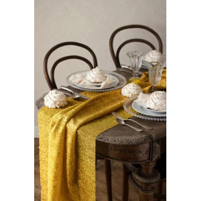 RUNNER decorativa in fibra ORO decoro tavola - 36cm x 3mt