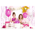 Ser tavola Compleanno PRINCIPESSA - festone, palloni, nastro, cannucce piks dolce ecc.