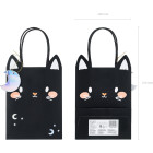Busta regalo in carta a forma di gatto nero con orecchie cm h18x8X14 cm