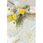 20 Tovaglioli in carta COMUNIONE smerlato con scritta IHS dorata - 33x33cm