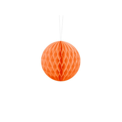 Decorazione SFERA ARANCIONE carta frufru forma sferica - 10cm