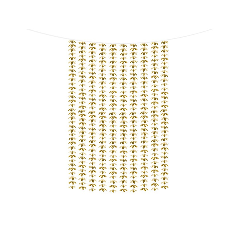 TENDA ORO luido tendina fiori festone per scenario, addobbo decoro feste 1x2,1mt