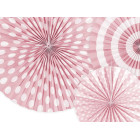 Set 3 festone Ruota Rosa chiaro bianco decorazione Compleanno addobbo decoro festa