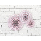 Set 3 festone Ruota Rosa chiaro bianco decorazione Compleanno addobbo decoro festa