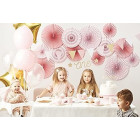 Set 3 festone Ruota Rosa chiaro bianco decorazione Compleanno addobbo decoro festa