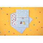 Biglietto di auguri con scritta HAVE A NICE DAY! con 2 braccialetti e busta 10,5x14,8 cm