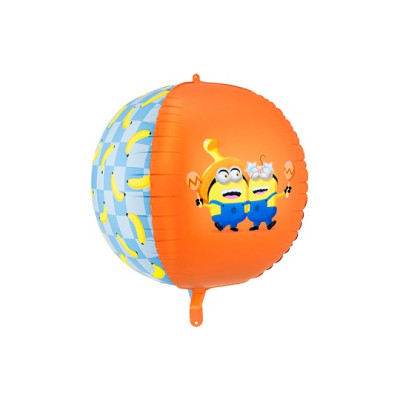 Pallone PALLONCINO in foil MYLAR MINIONS sferico 50 cm