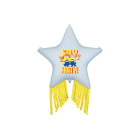 Pallone PALLONCINO in foil MYLAR MINIONS stella con frange 72X72 cm