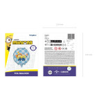 Pallone PALLONCINO in foil MYLAR MINIONS con fondo scacchi celeste 35X35 cm