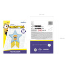 Pallone PALLONCINO in foil MYLAR MINIONS stella con frange 72X72 cm