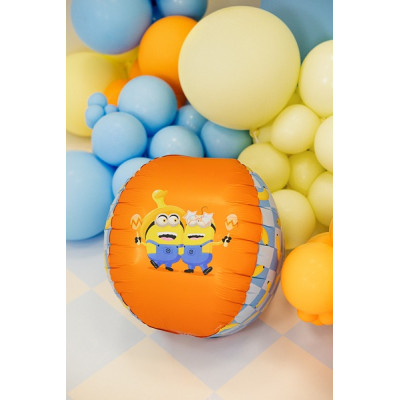 Pallone PALLONCINO in foil MYLAR MINIONS sferico 50 cm