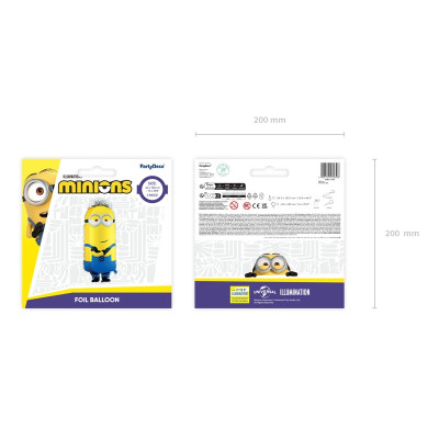 Pallone PALLONCINO  in foil Mlar MINIONS TIM 40X100 cm - sagoma