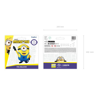 Pallone PALLONCINO  in foil Mlar MINIONS MEL 72X64 cm - sagoma