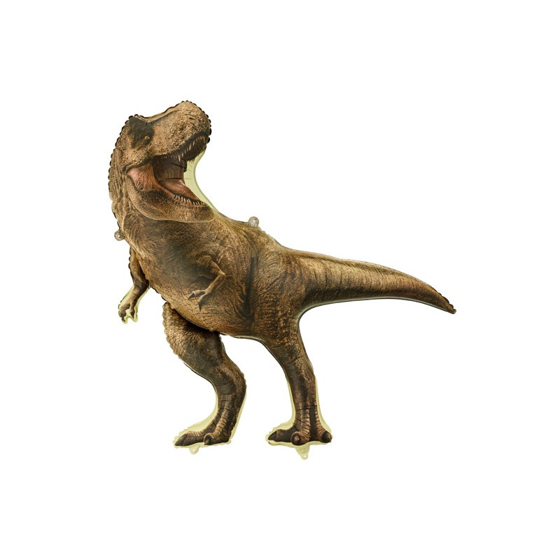 Pallone DINOSAURO in foil Mylar Jurassic world T-REX 92X98 cm - sagoma