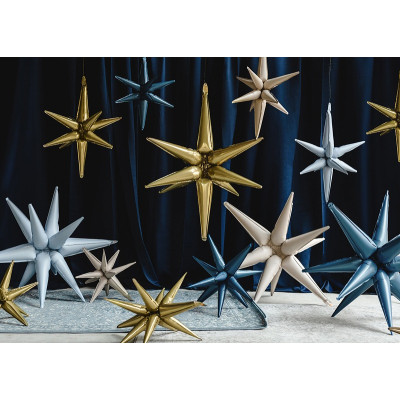 1 Pallone PALLONCINO in foil MYLAR STELLA multi punte 50 cm