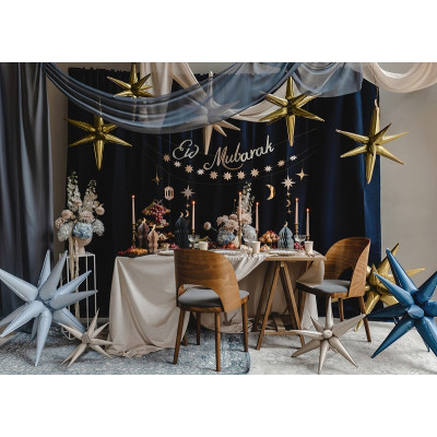 1 Pallone PALLONCINO in foil MYLAR STELLA multi punte 50 cm